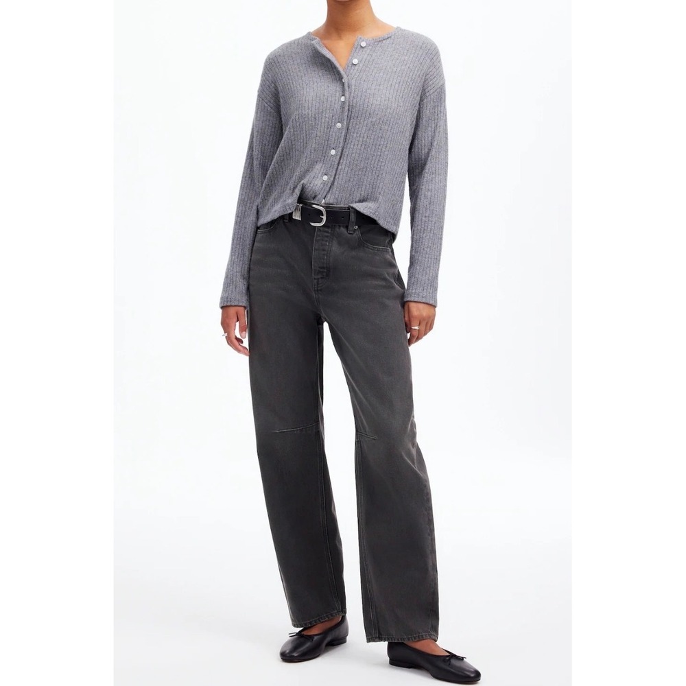 Madewell The Darted Barrel-Leg Jean Olenda Wash Rigid Denim NR525 Womens 26 NEW